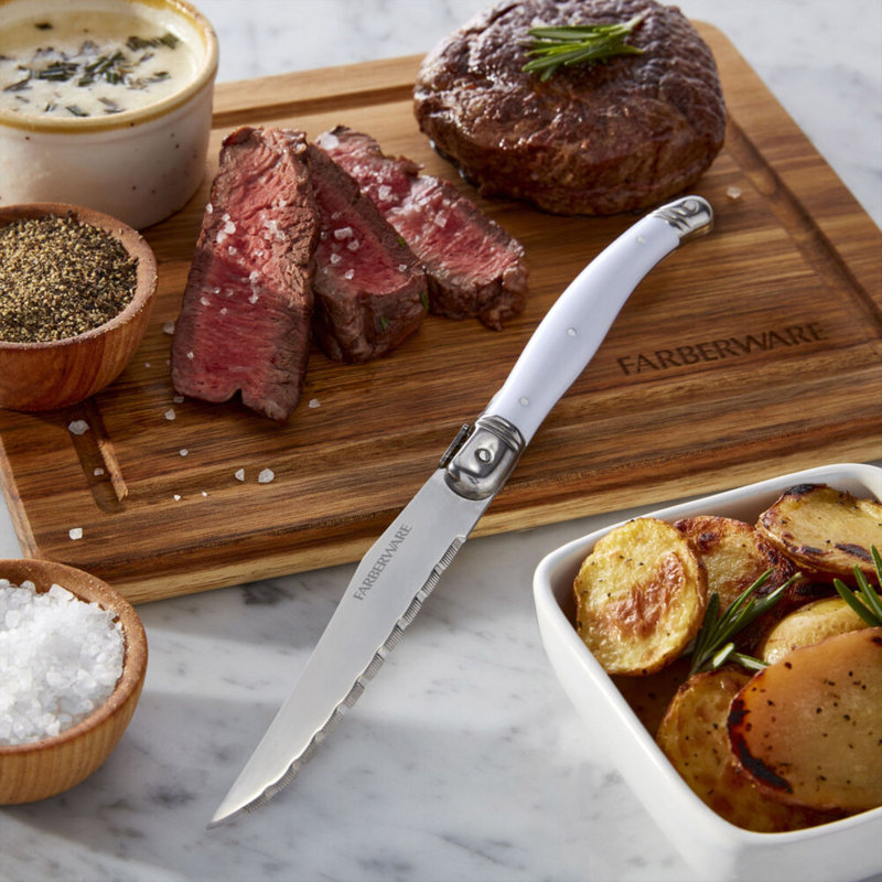 Farberware 6-Piece Triple Rivet Laguiole Steak Knife Set with